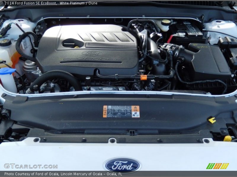 White Platinum / Dune 2014 Ford Fusion SE EcoBoost