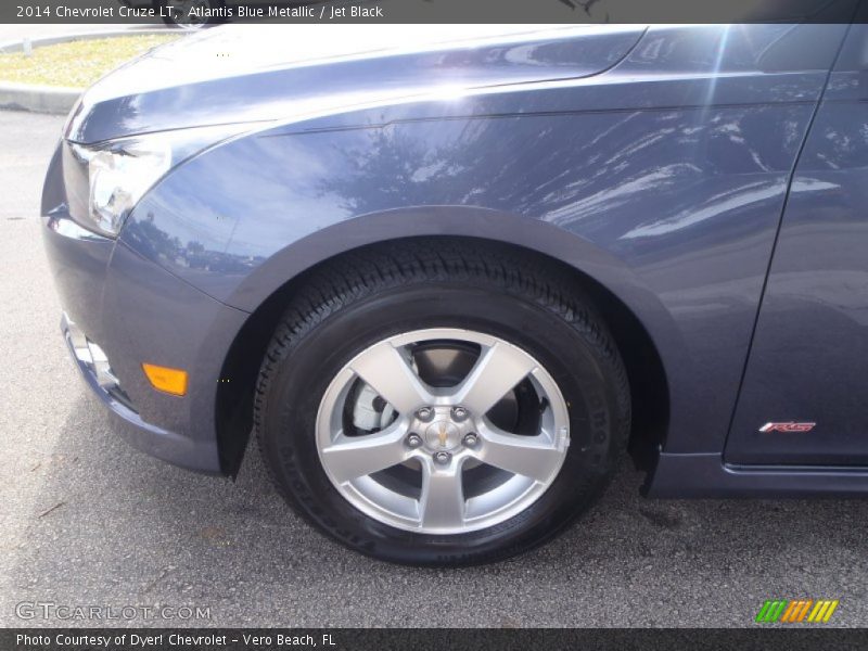 Atlantis Blue Metallic / Jet Black 2014 Chevrolet Cruze LT
