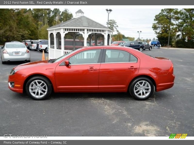 Red Candy Metallic / Charcoal Black 2012 Ford Fusion SEL