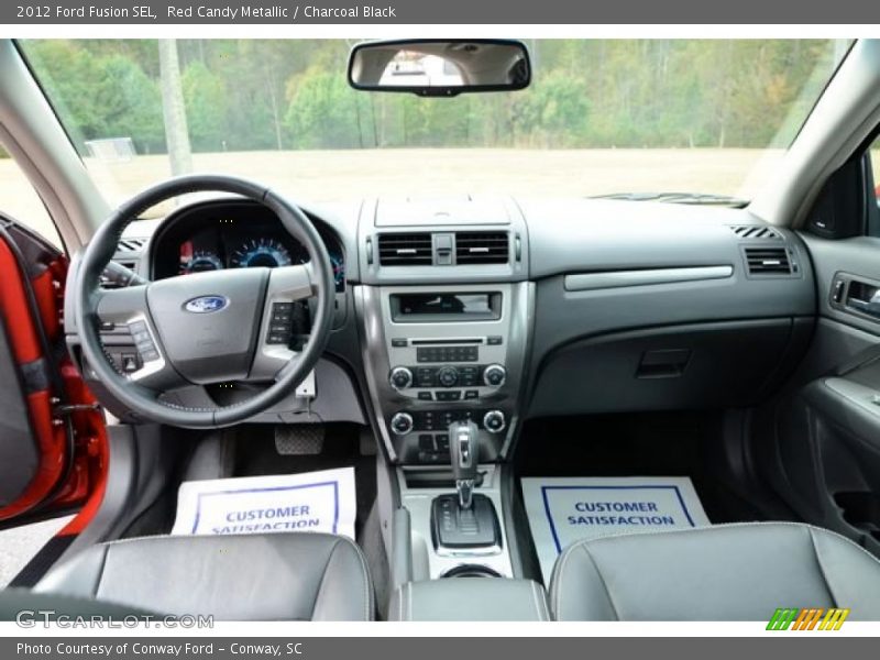 Red Candy Metallic / Charcoal Black 2012 Ford Fusion SEL