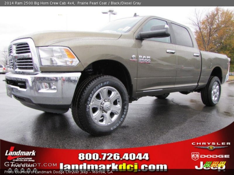 Prairie Pearl Coat / Black/Diesel Gray 2014 Ram 2500 Big Horn Crew Cab 4x4
