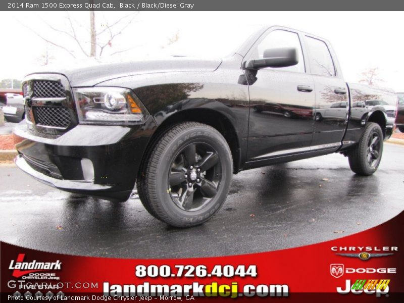Black / Black/Diesel Gray 2014 Ram 1500 Express Quad Cab