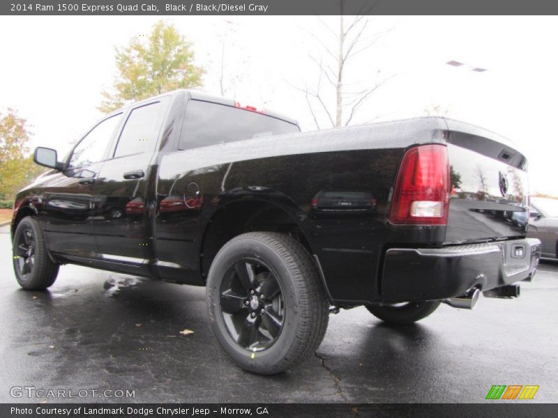 Black / Black/Diesel Gray 2014 Ram 1500 Express Quad Cab