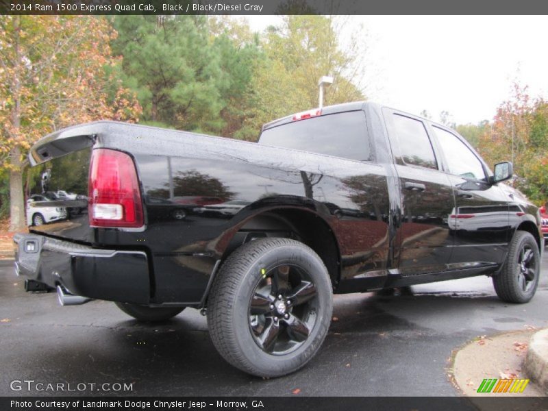 Black / Black/Diesel Gray 2014 Ram 1500 Express Quad Cab
