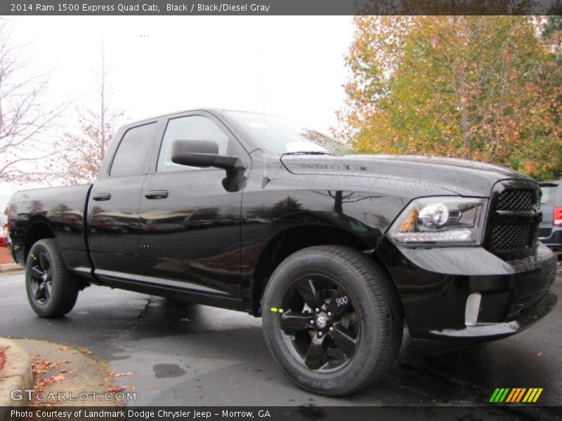 Black / Black/Diesel Gray 2014 Ram 1500 Express Quad Cab