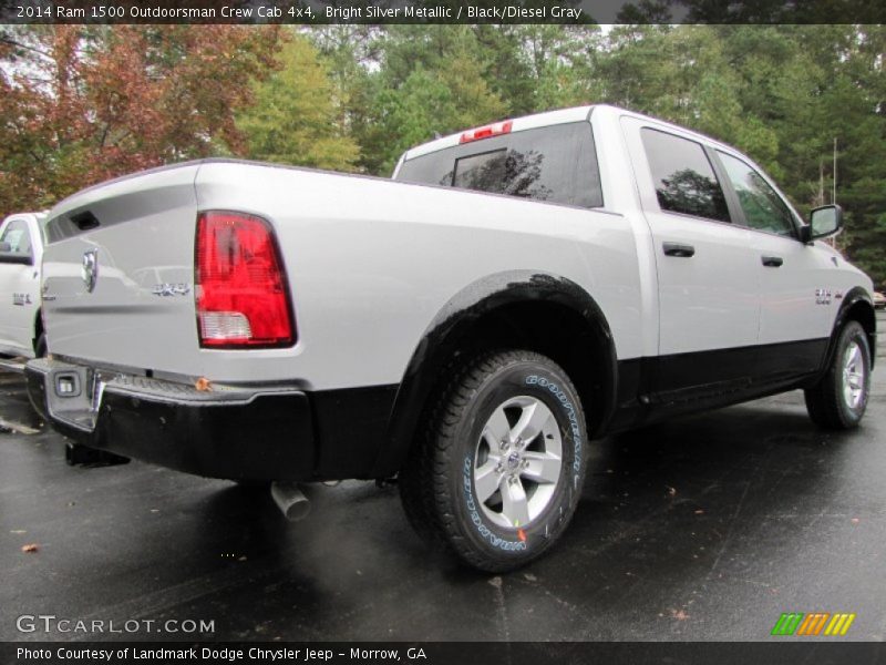 Bright Silver Metallic / Black/Diesel Gray 2014 Ram 1500 Outdoorsman Crew Cab 4x4