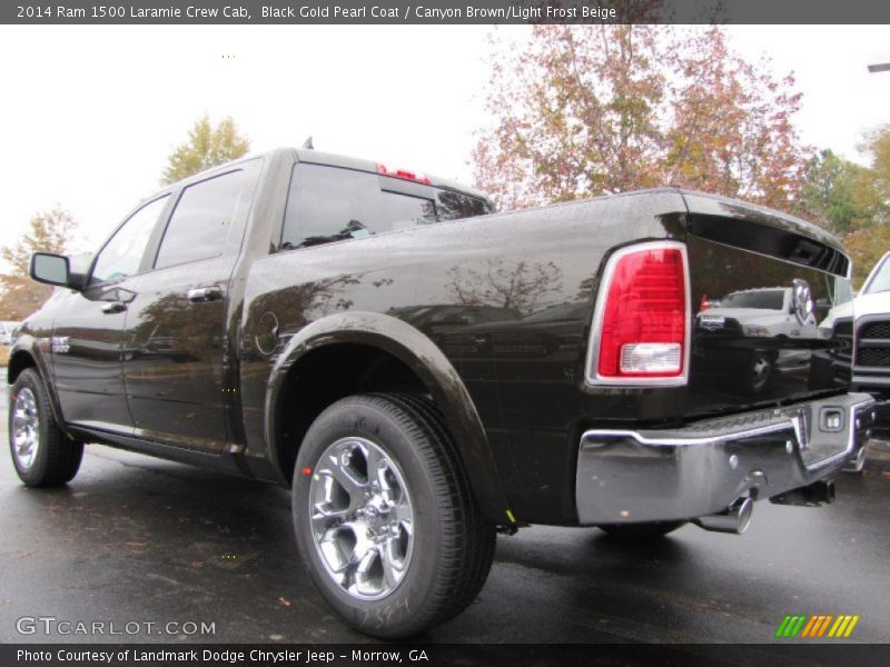 Black Gold Pearl Coat / Canyon Brown/Light Frost Beige 2014 Ram 1500 Laramie Crew Cab