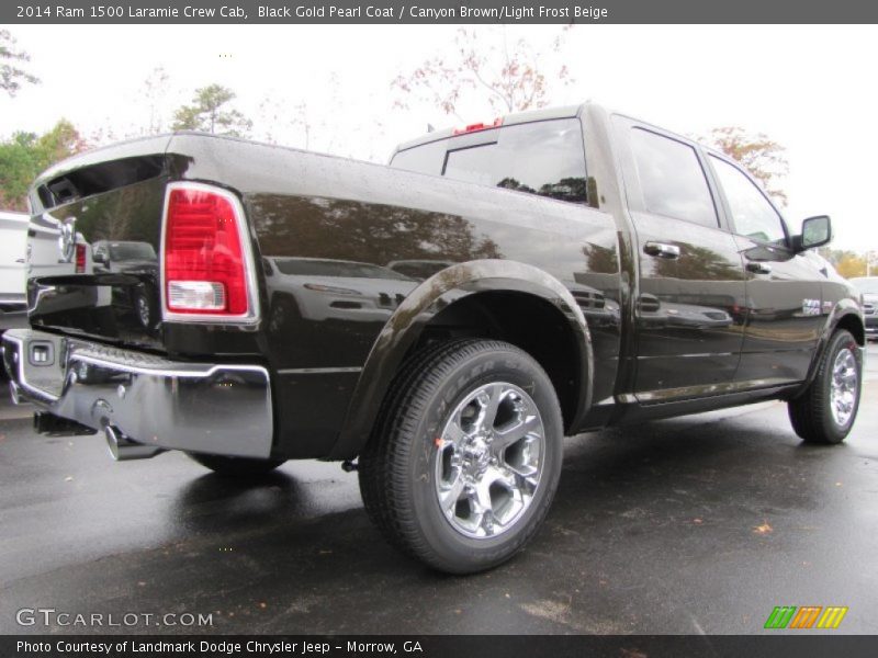 Black Gold Pearl Coat / Canyon Brown/Light Frost Beige 2014 Ram 1500 Laramie Crew Cab
