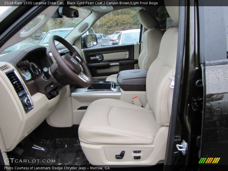 Black Gold Pearl Coat / Canyon Brown/Light Frost Beige 2014 Ram 1500 Laramie Crew Cab
