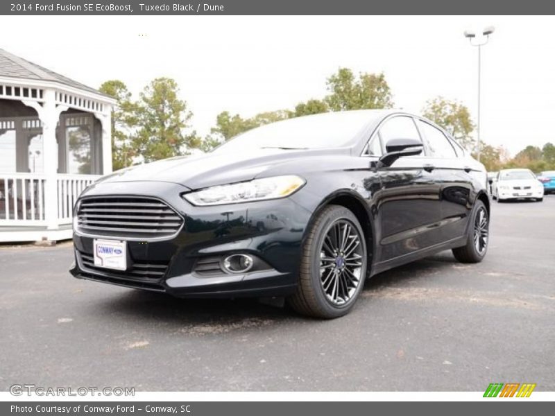 Tuxedo Black / Dune 2014 Ford Fusion SE EcoBoost