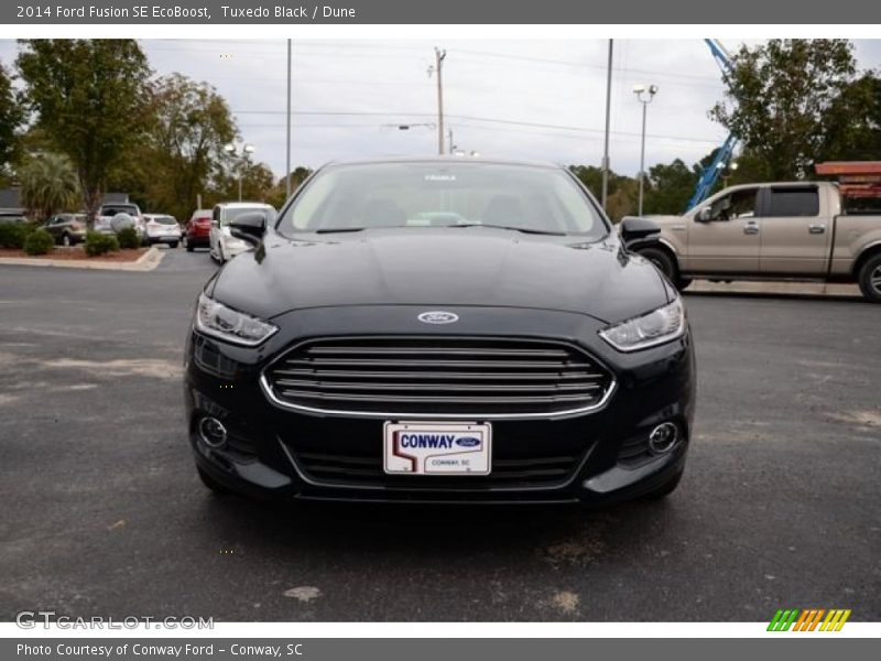 Tuxedo Black / Dune 2014 Ford Fusion SE EcoBoost