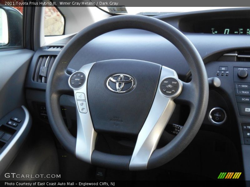 Winter Gray Metallic / Dark Gray 2011 Toyota Prius Hybrid III