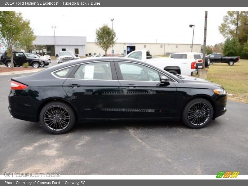 Tuxedo Black / Dune 2014 Ford Fusion SE EcoBoost