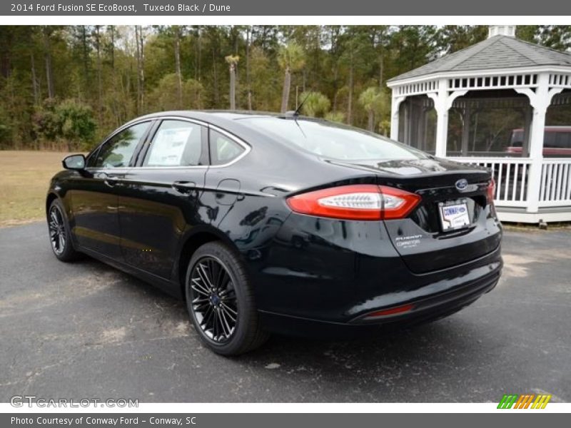 Tuxedo Black / Dune 2014 Ford Fusion SE EcoBoost