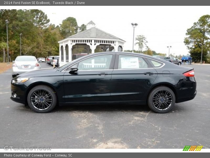 Tuxedo Black / Dune 2014 Ford Fusion SE EcoBoost