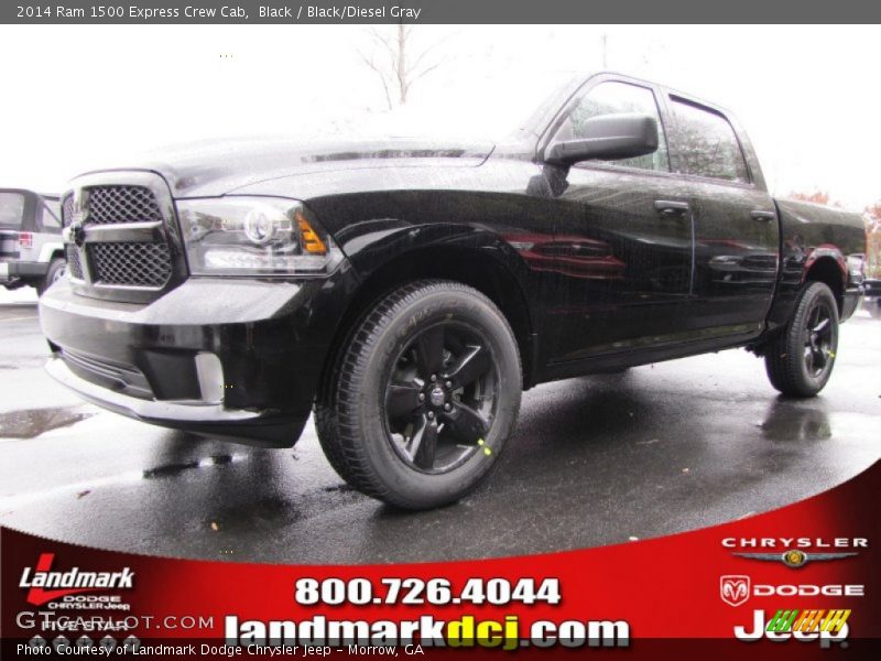 Black / Black/Diesel Gray 2014 Ram 1500 Express Crew Cab