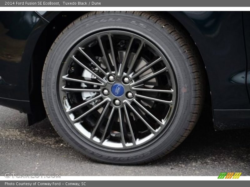 Tuxedo Black / Dune 2014 Ford Fusion SE EcoBoost
