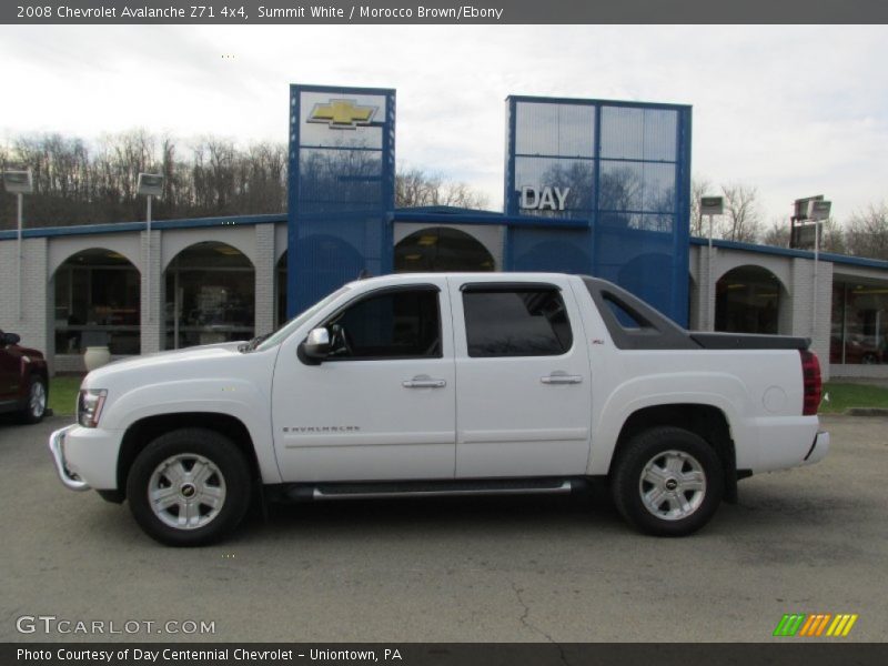 Summit White / Morocco Brown/Ebony 2008 Chevrolet Avalanche Z71 4x4