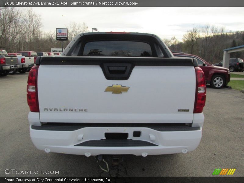 Summit White / Morocco Brown/Ebony 2008 Chevrolet Avalanche Z71 4x4