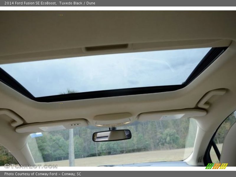 Tuxedo Black / Dune 2014 Ford Fusion SE EcoBoost