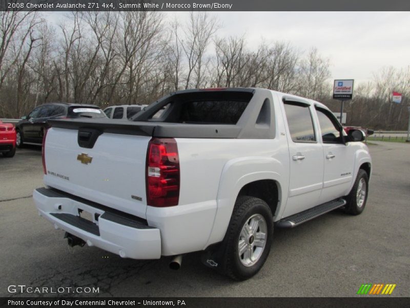 Summit White / Morocco Brown/Ebony 2008 Chevrolet Avalanche Z71 4x4