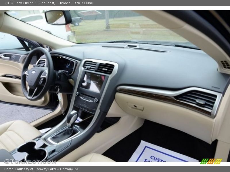 Tuxedo Black / Dune 2014 Ford Fusion SE EcoBoost