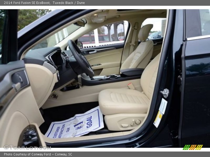 Tuxedo Black / Dune 2014 Ford Fusion SE EcoBoost