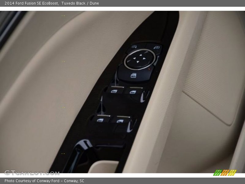 Tuxedo Black / Dune 2014 Ford Fusion SE EcoBoost