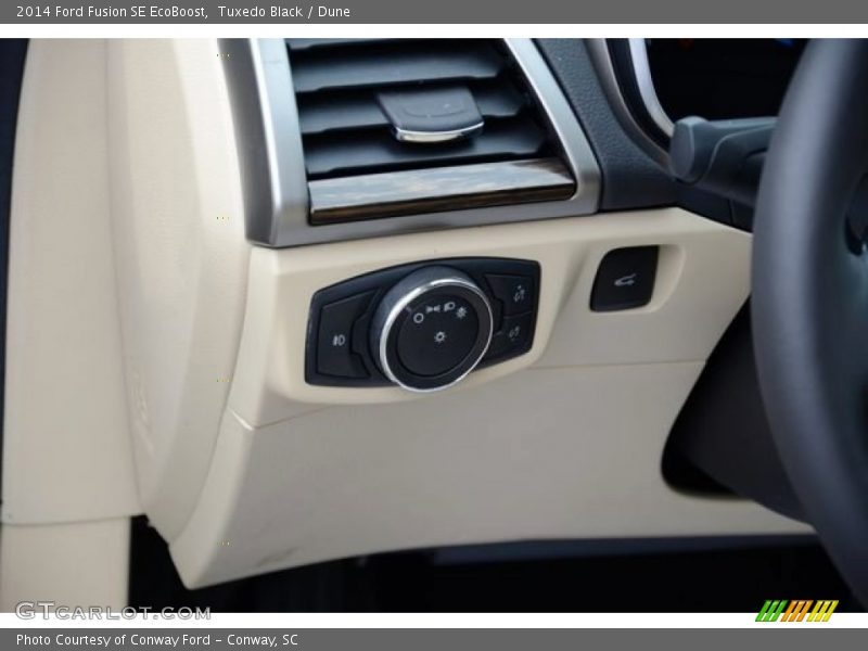 Tuxedo Black / Dune 2014 Ford Fusion SE EcoBoost