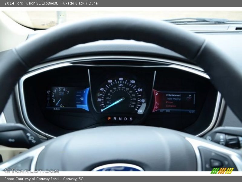 Tuxedo Black / Dune 2014 Ford Fusion SE EcoBoost