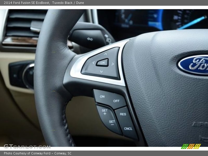 Tuxedo Black / Dune 2014 Ford Fusion SE EcoBoost
