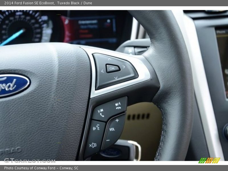 Tuxedo Black / Dune 2014 Ford Fusion SE EcoBoost