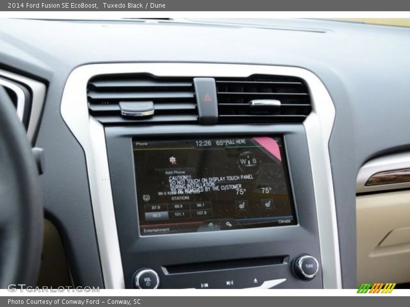 Tuxedo Black / Dune 2014 Ford Fusion SE EcoBoost
