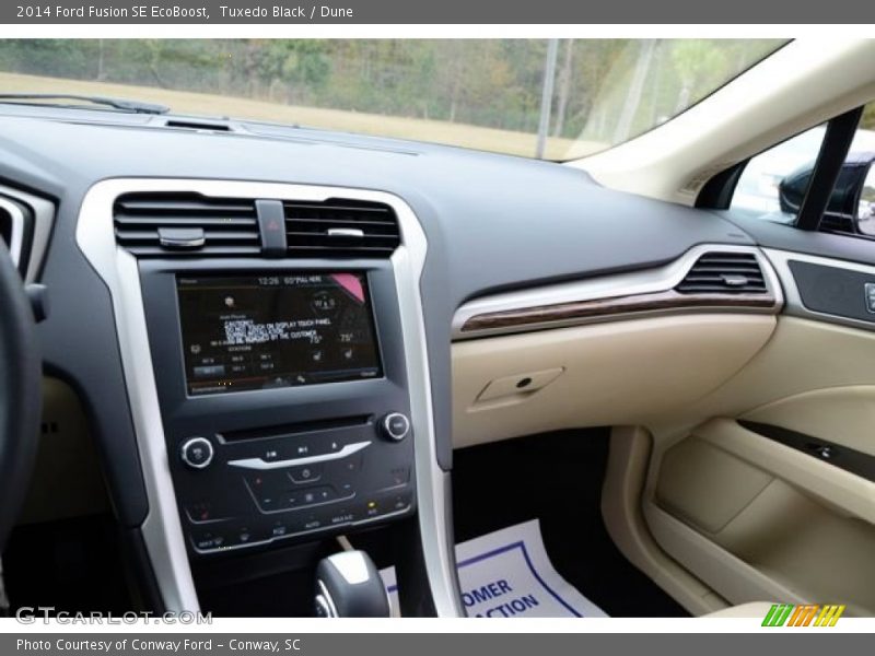Tuxedo Black / Dune 2014 Ford Fusion SE EcoBoost