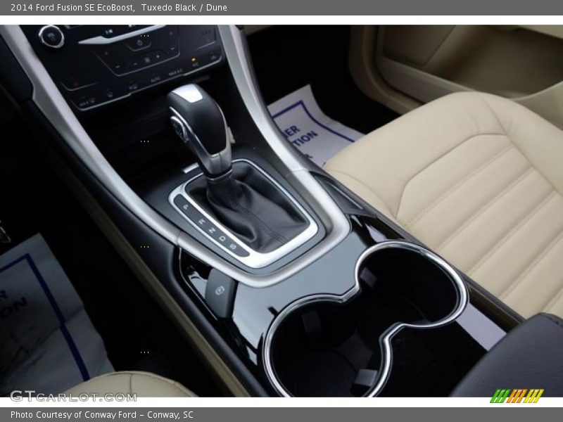 Tuxedo Black / Dune 2014 Ford Fusion SE EcoBoost