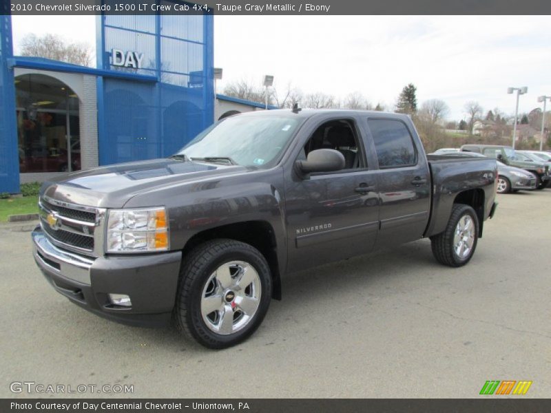 Taupe Gray Metallic / Ebony 2010 Chevrolet Silverado 1500 LT Crew Cab 4x4