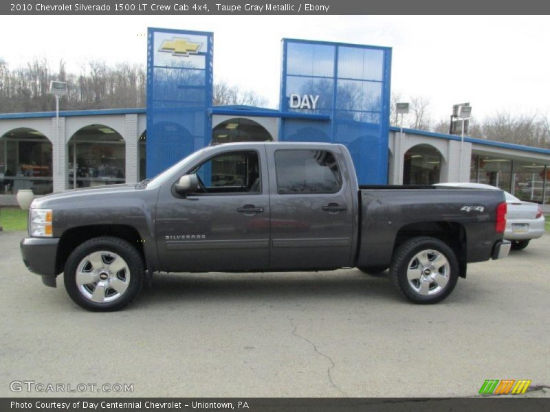 Taupe Gray Metallic / Ebony 2010 Chevrolet Silverado 1500 LT Crew Cab 4x4
