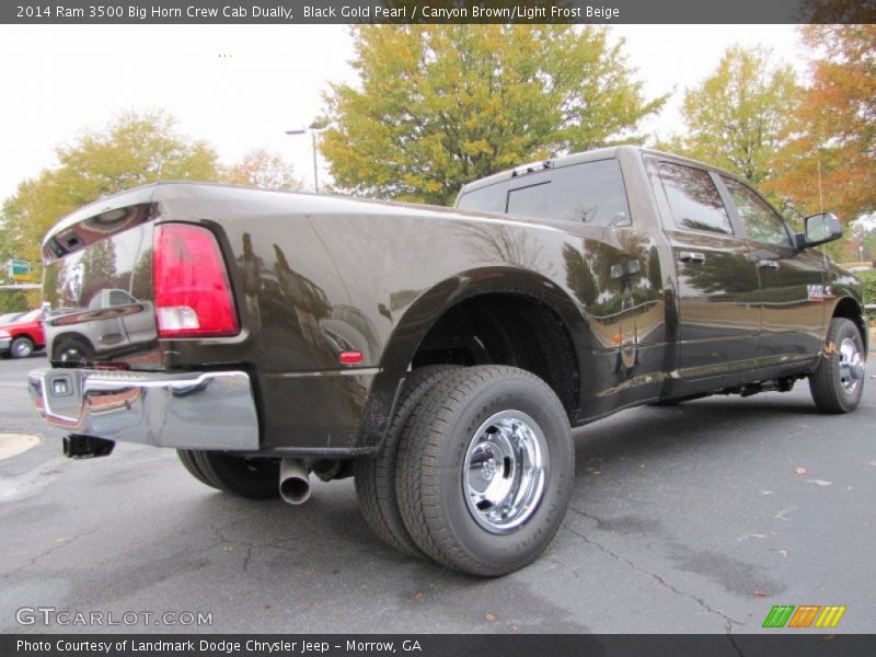 Black Gold Pearl / Canyon Brown/Light Frost Beige 2014 Ram 3500 Big Horn Crew Cab Dually