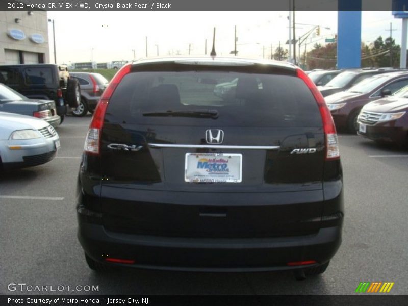 Crystal Black Pearl / Black 2012 Honda CR-V EX 4WD