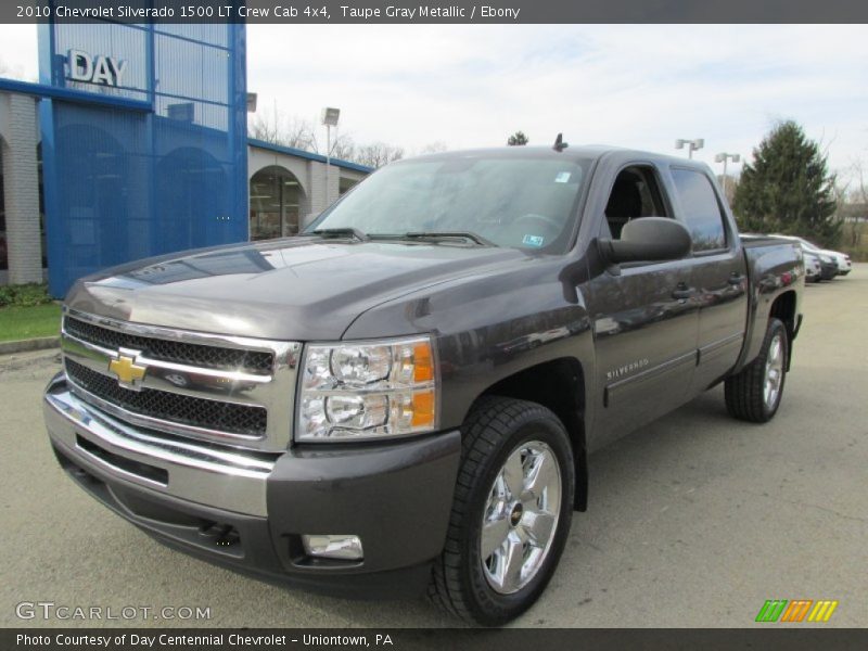 Taupe Gray Metallic / Ebony 2010 Chevrolet Silverado 1500 LT Crew Cab 4x4