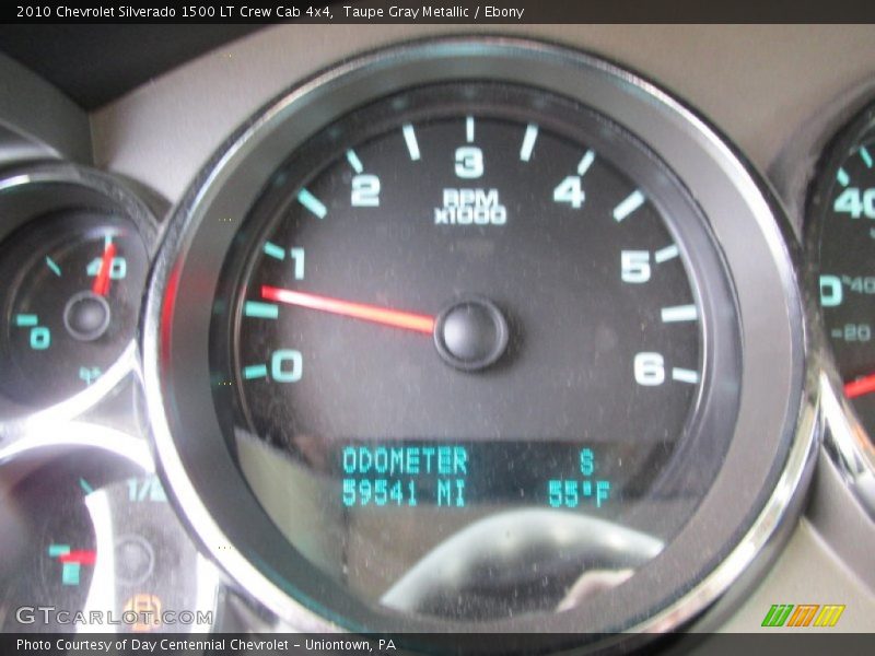Taupe Gray Metallic / Ebony 2010 Chevrolet Silverado 1500 LT Crew Cab 4x4