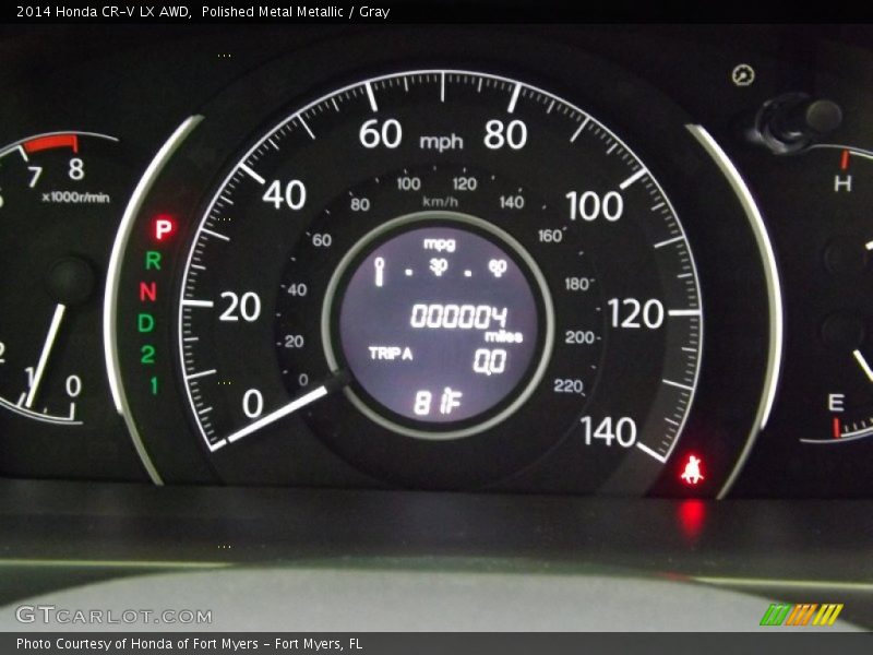 Polished Metal Metallic / Gray 2014 Honda CR-V LX AWD