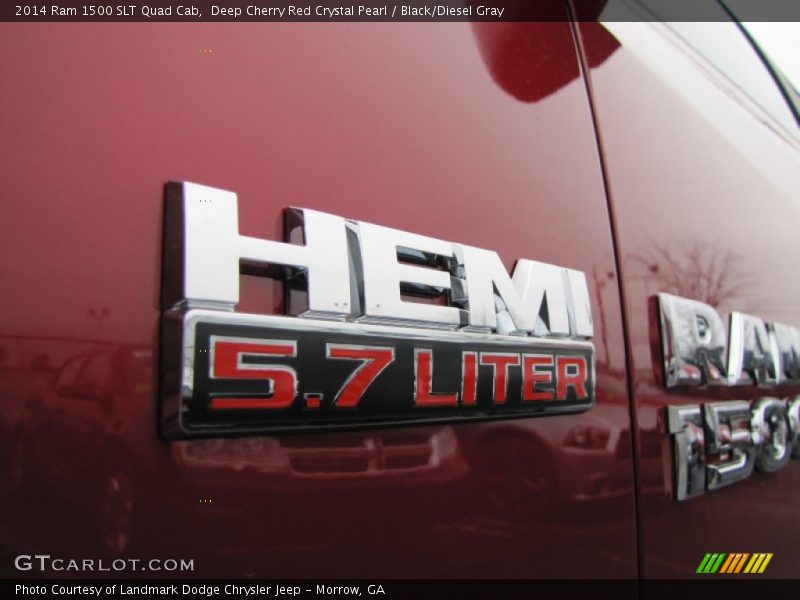 Deep Cherry Red Crystal Pearl / Black/Diesel Gray 2014 Ram 1500 SLT Quad Cab