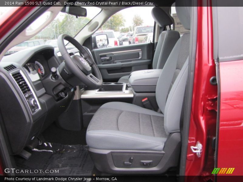Deep Cherry Red Crystal Pearl / Black/Diesel Gray 2014 Ram 1500 SLT Quad Cab