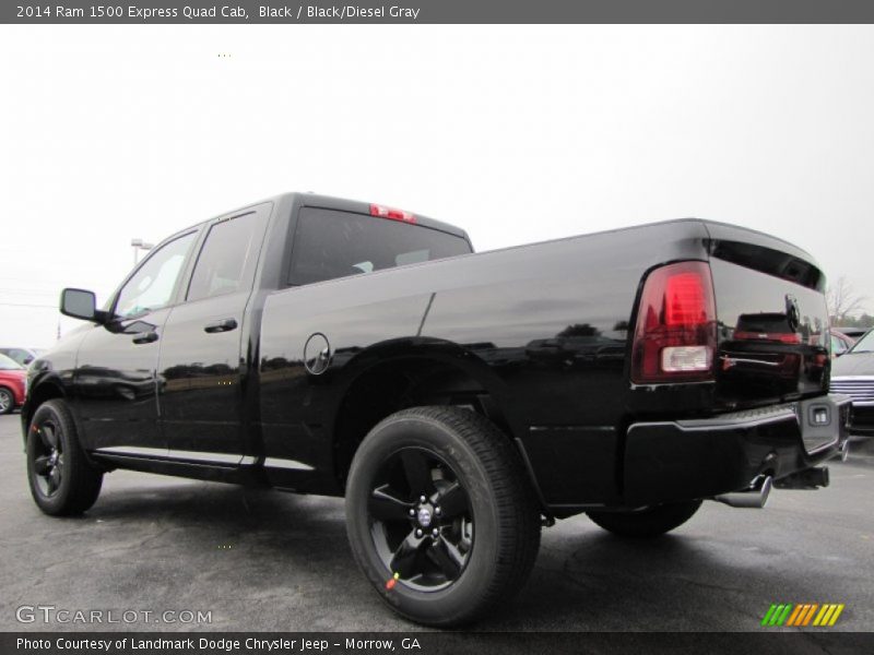 Black / Black/Diesel Gray 2014 Ram 1500 Express Quad Cab