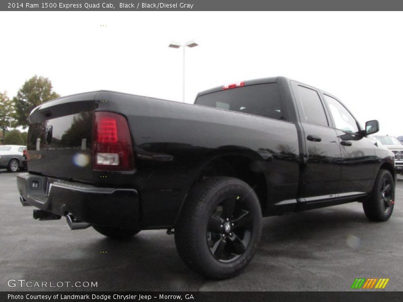 Black / Black/Diesel Gray 2014 Ram 1500 Express Quad Cab
