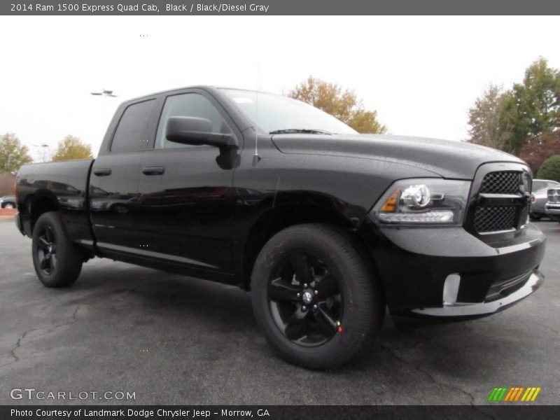 Black / Black/Diesel Gray 2014 Ram 1500 Express Quad Cab