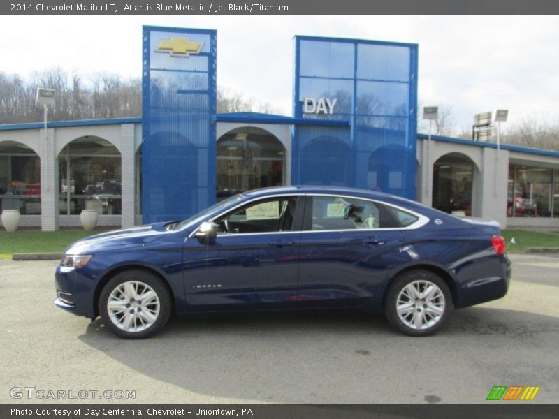 Atlantis Blue Metallic / Jet Black/Titanium 2014 Chevrolet Malibu LT