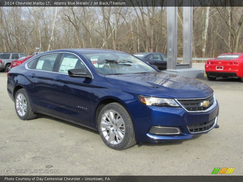 Atlantis Blue Metallic / Jet Black/Titanium 2014 Chevrolet Malibu LT