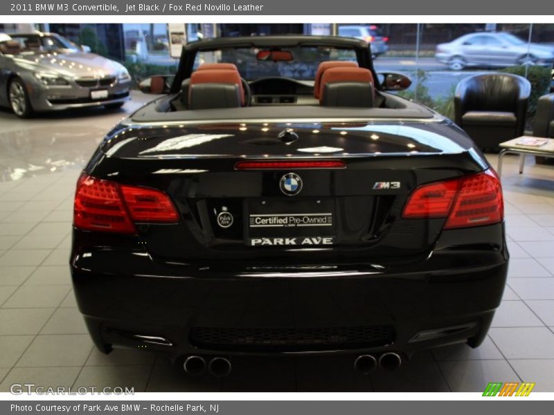 Jet Black / Fox Red Novillo Leather 2011 BMW M3 Convertible
